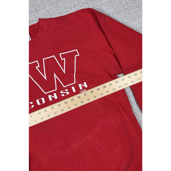 Vintage Wisconsin Badgers UW Team Edition Apparel Sweatshirt Sz L Made in USA - Picture 3 of 10